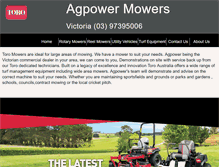 Tablet Screenshot of agpowermowers.com.au